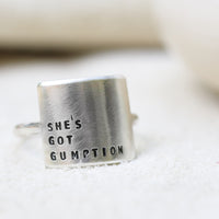 SHE'S GOT GUMPTION | WIDE RING