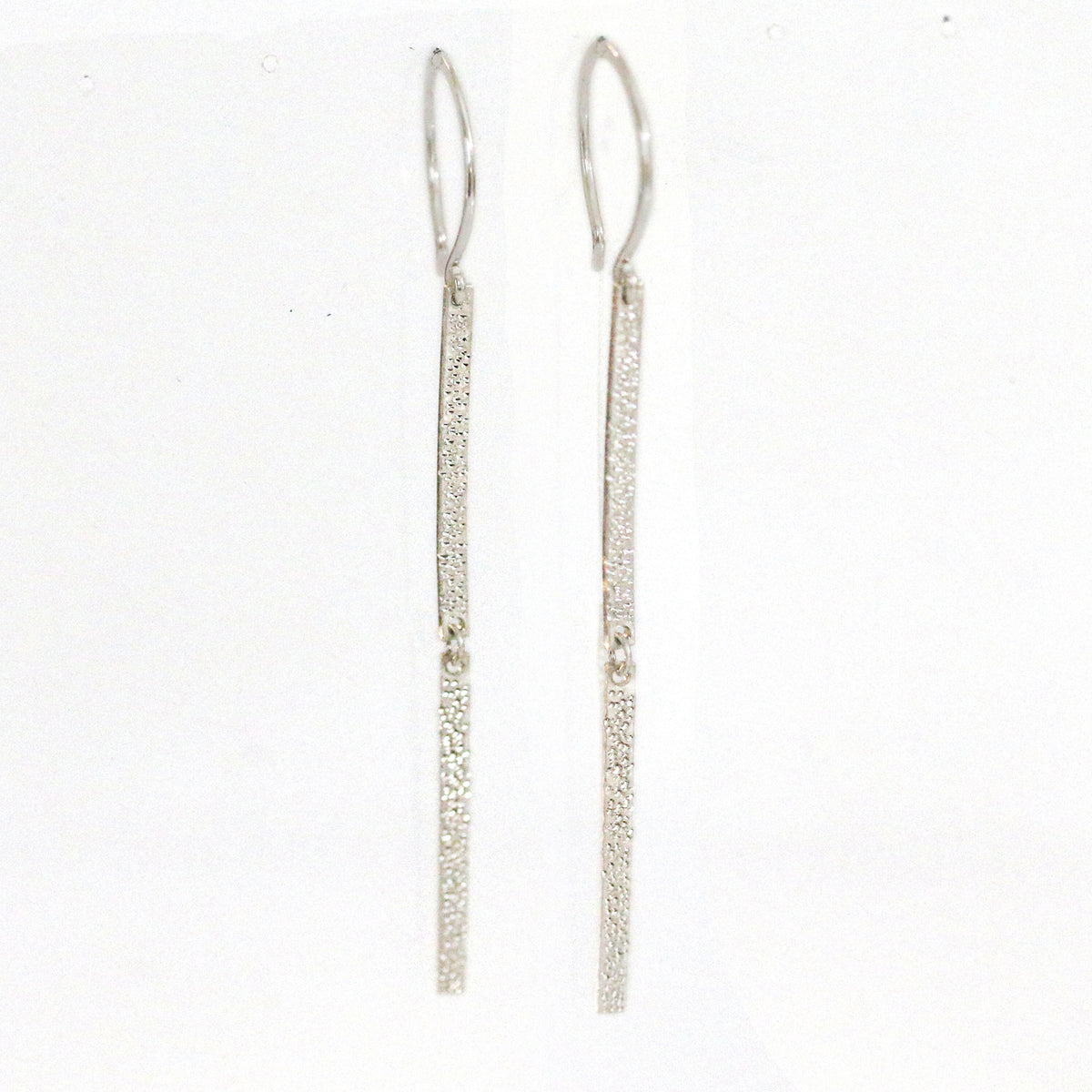 DOUBLE BAR EARRINGS | diamond dusted