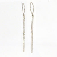 DOUBLE BAR EARRINGS | diamond dusted