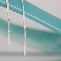 DOUBLE BAR EARRINGS | diamond dusted