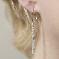 DOUBLE BAR EARRINGS | diamond dusted