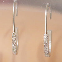 DIAMOND DUSTED ELONGATED DROP EARRINGS