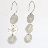 TRIPLE COIN EARRINGS | diamond dusted