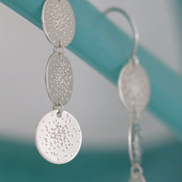 TRIPLE COIN EARRINGS | diamond dusted