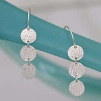 TRIPLE COIN EARRINGS | diamond dusted