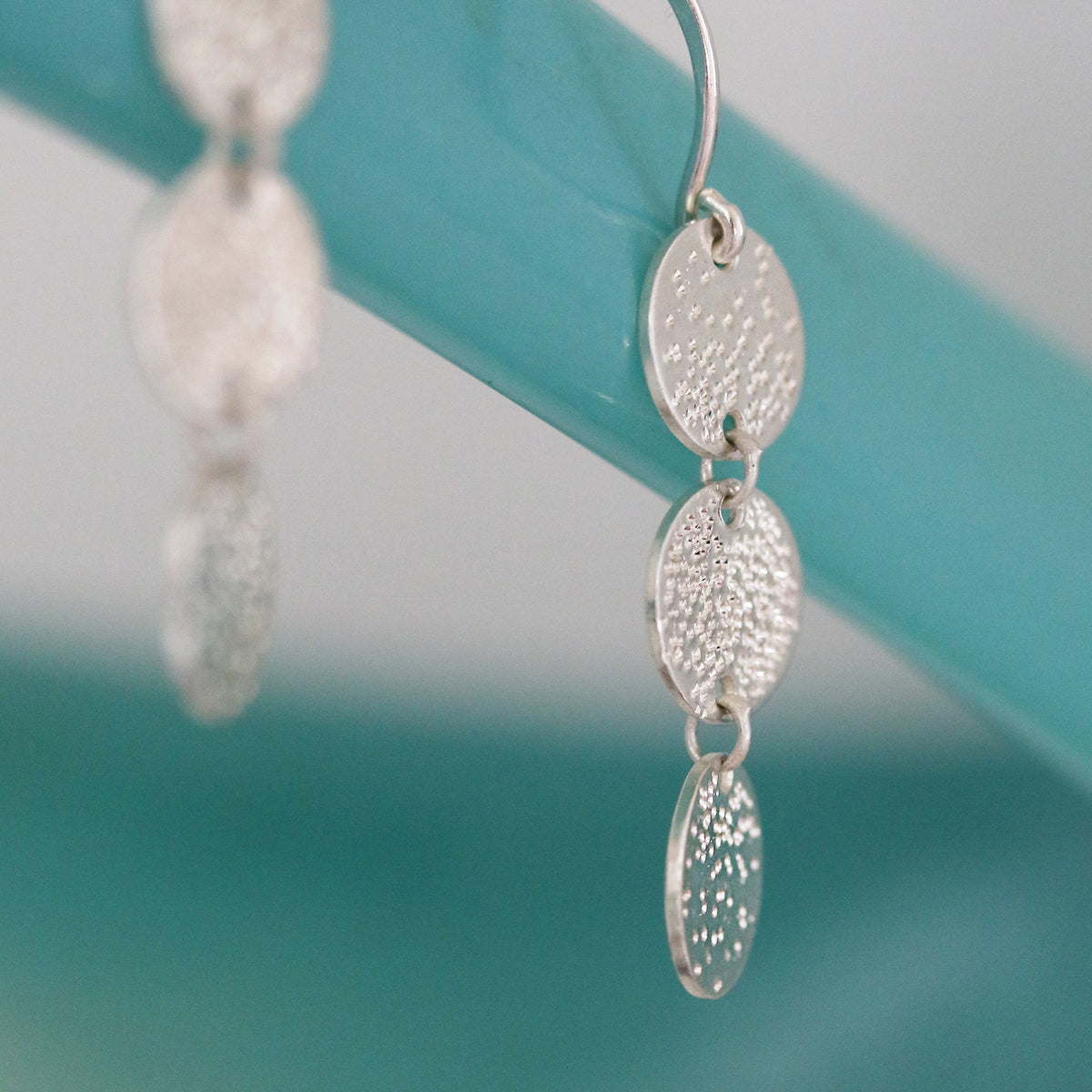 TRIPLE COIN EARRINGS | diamond dusted