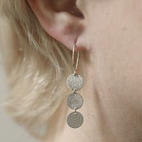 TRIPLE COIN EARRINGS | diamond dusted