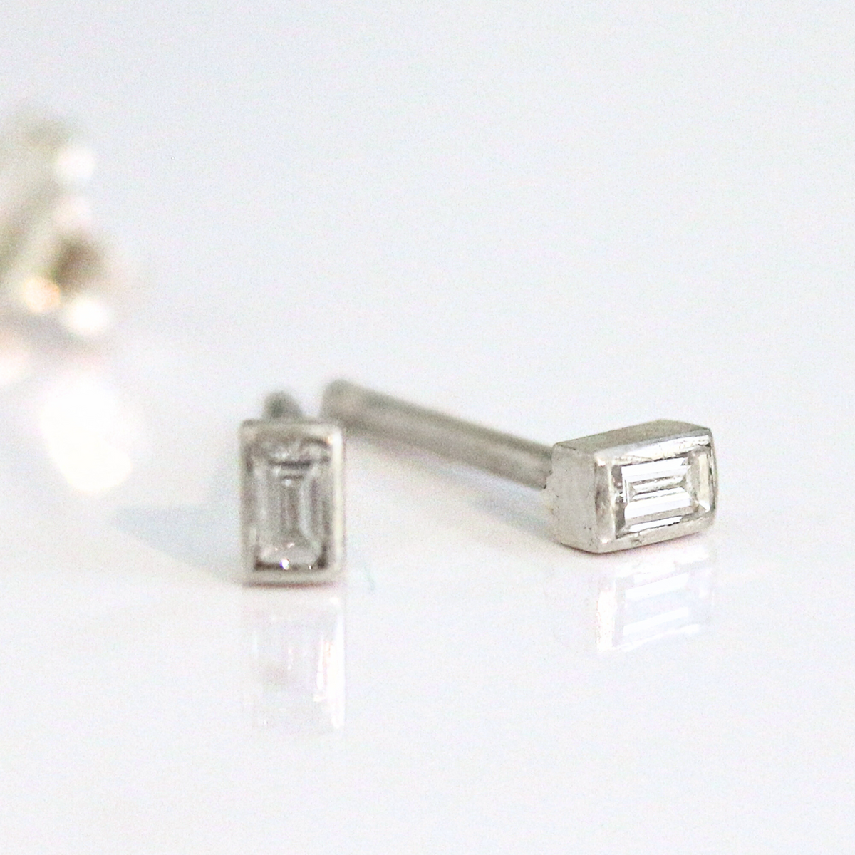 DIAMOND BAGUETTE STUDS