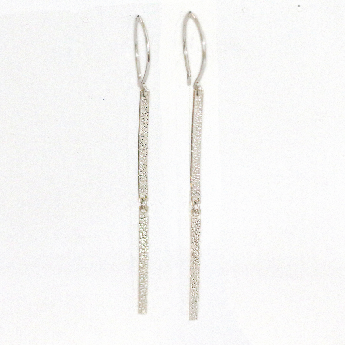 DOUBLE BAR EARRINGS | diamond dusted