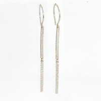 DOUBLE BAR EARRINGS | diamond dusted