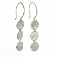 TRIPLE COIN EARRINGS | diamond dusted