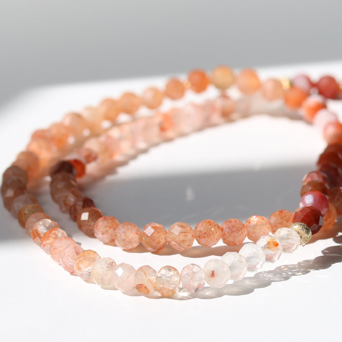 SPICED PUMPKIN | SUNSTONE + QUARTZ + AGATE LIMITED EDITION GEM BRACELET