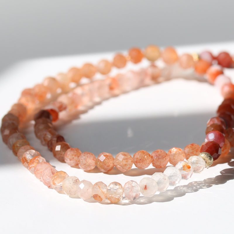 SPICED PUMPKIN | SUNSTONE + QUARTZ + AGATE LIMITED EDITION GEM BRACELET