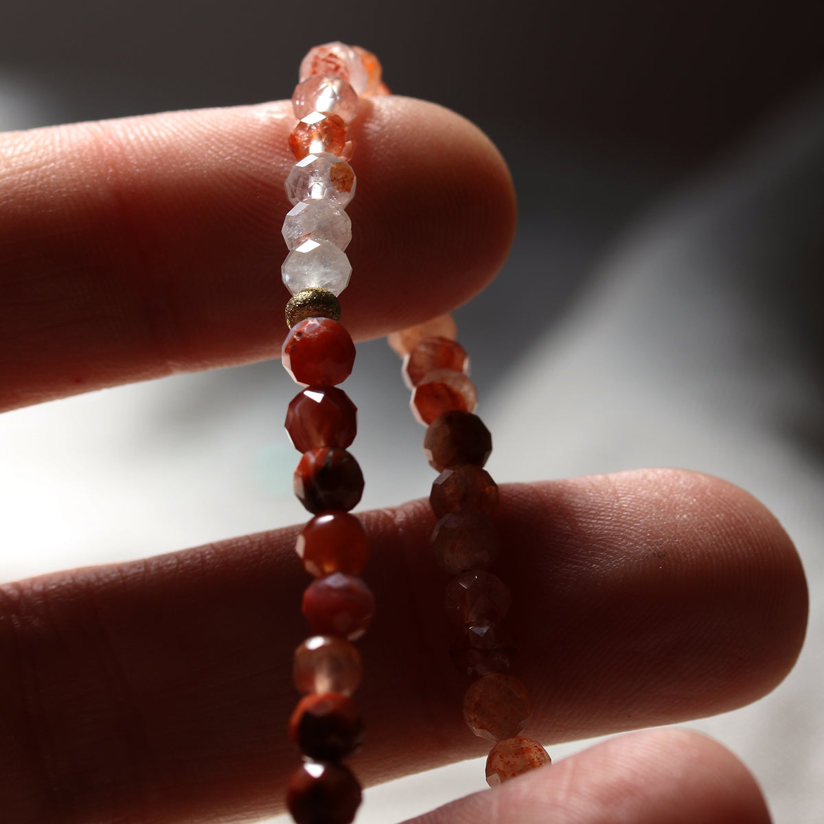 SPICED PUMPKIN | SUNSTONE + QUARTZ + AGATE LIMITED EDITION GEM BRACELET