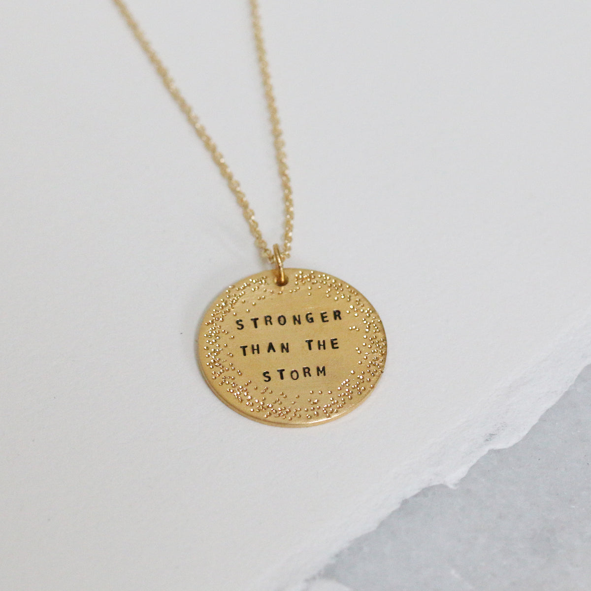 DIAMOND DUSTED SMALL COIN NECKLACE