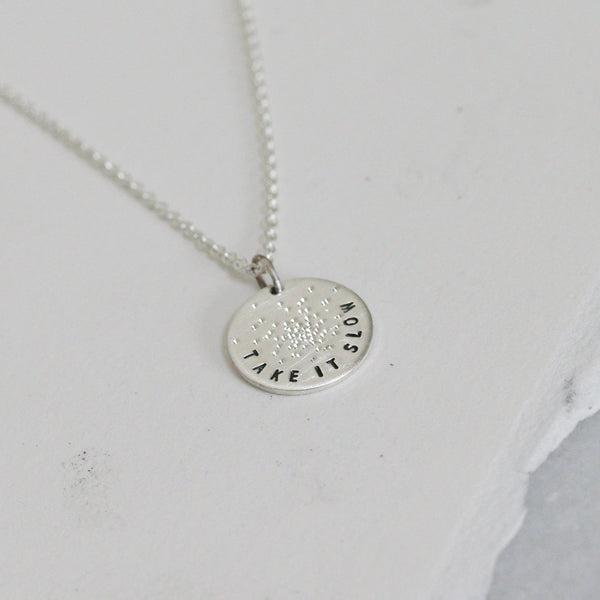 TAKE IT SLOW | mini coin necklace