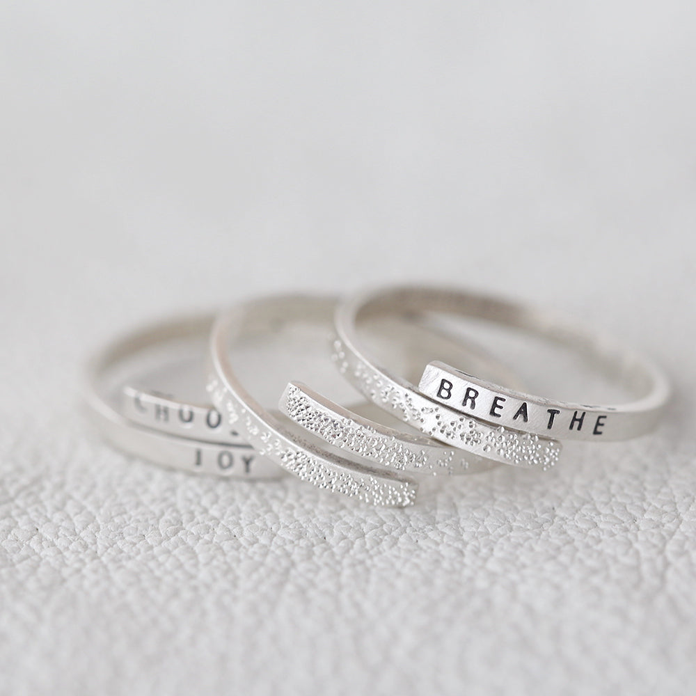 diamond dusted adjustable rings options | christina kober