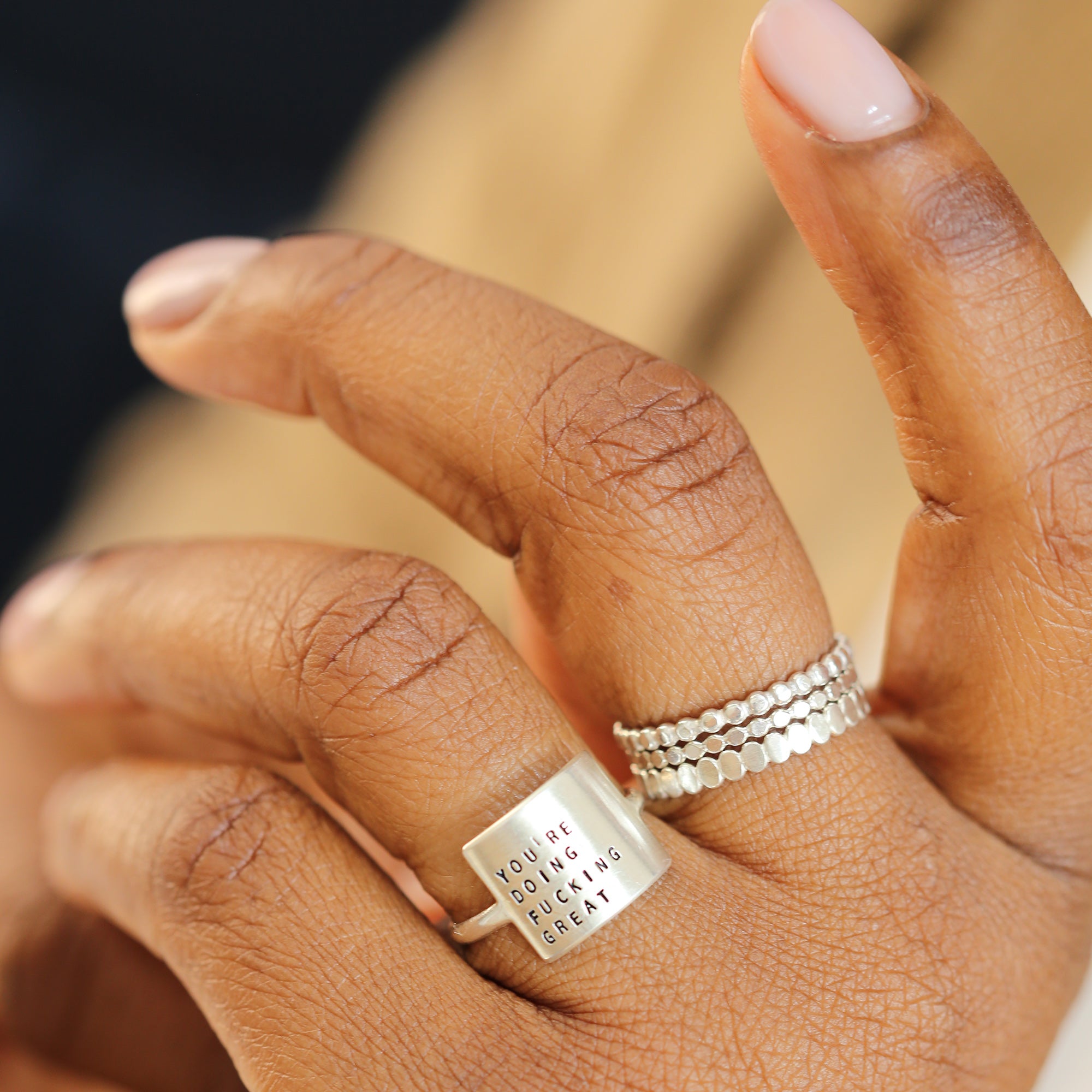 personalized wide statement ring | christina kober – Christina Kober
