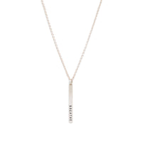 silver vertical bar necklace