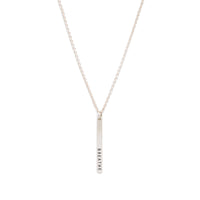 silver vertical bar necklace