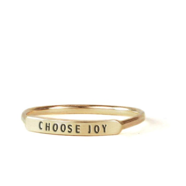 gold choose joy ring