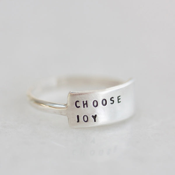 Choose Joy stamped ring | Christina Kober