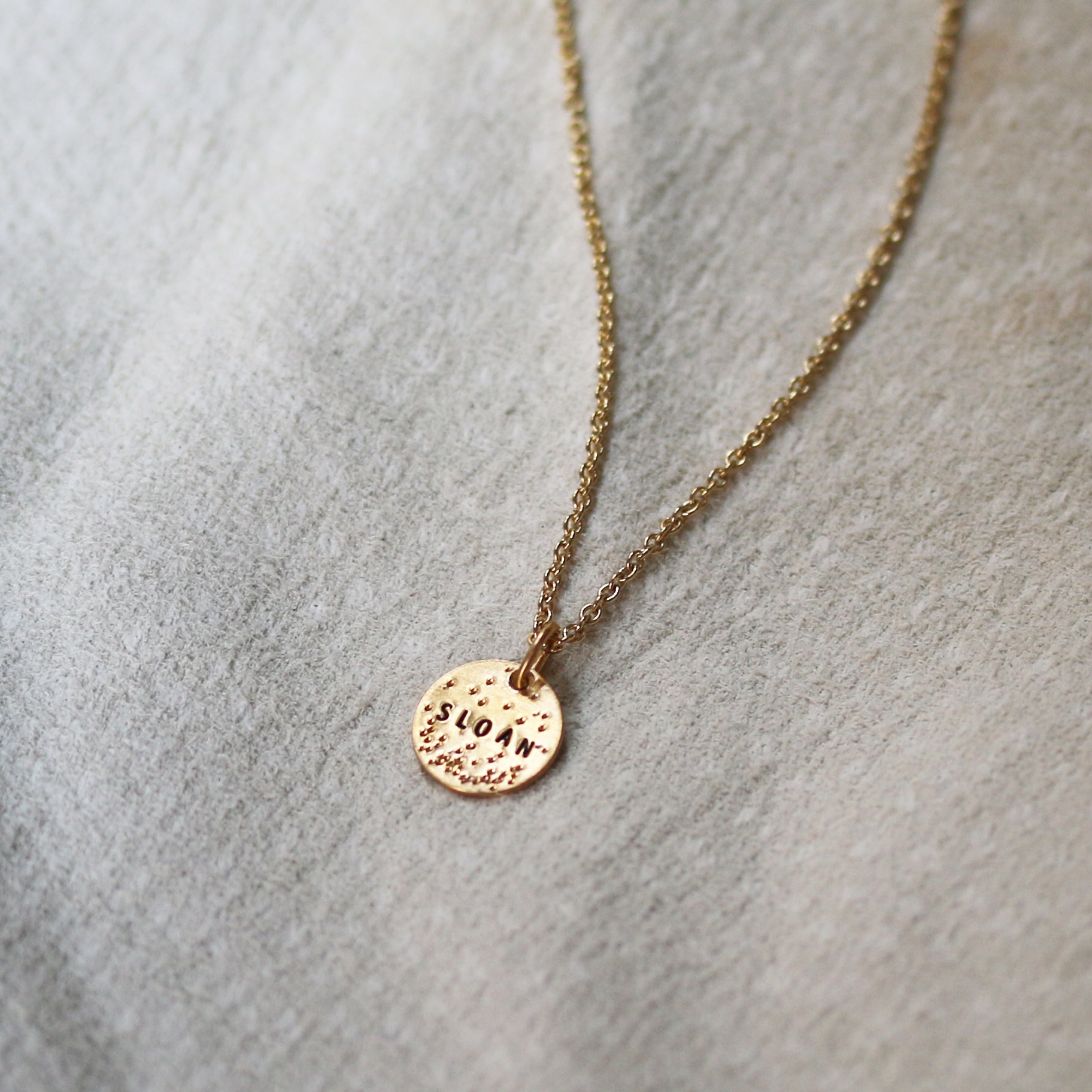 Small shop coin necklace