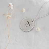 custom silver small coin necklace