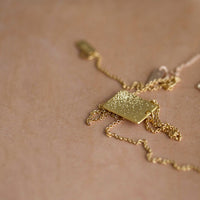 gold diamond dusted everlong necklace | christina kober