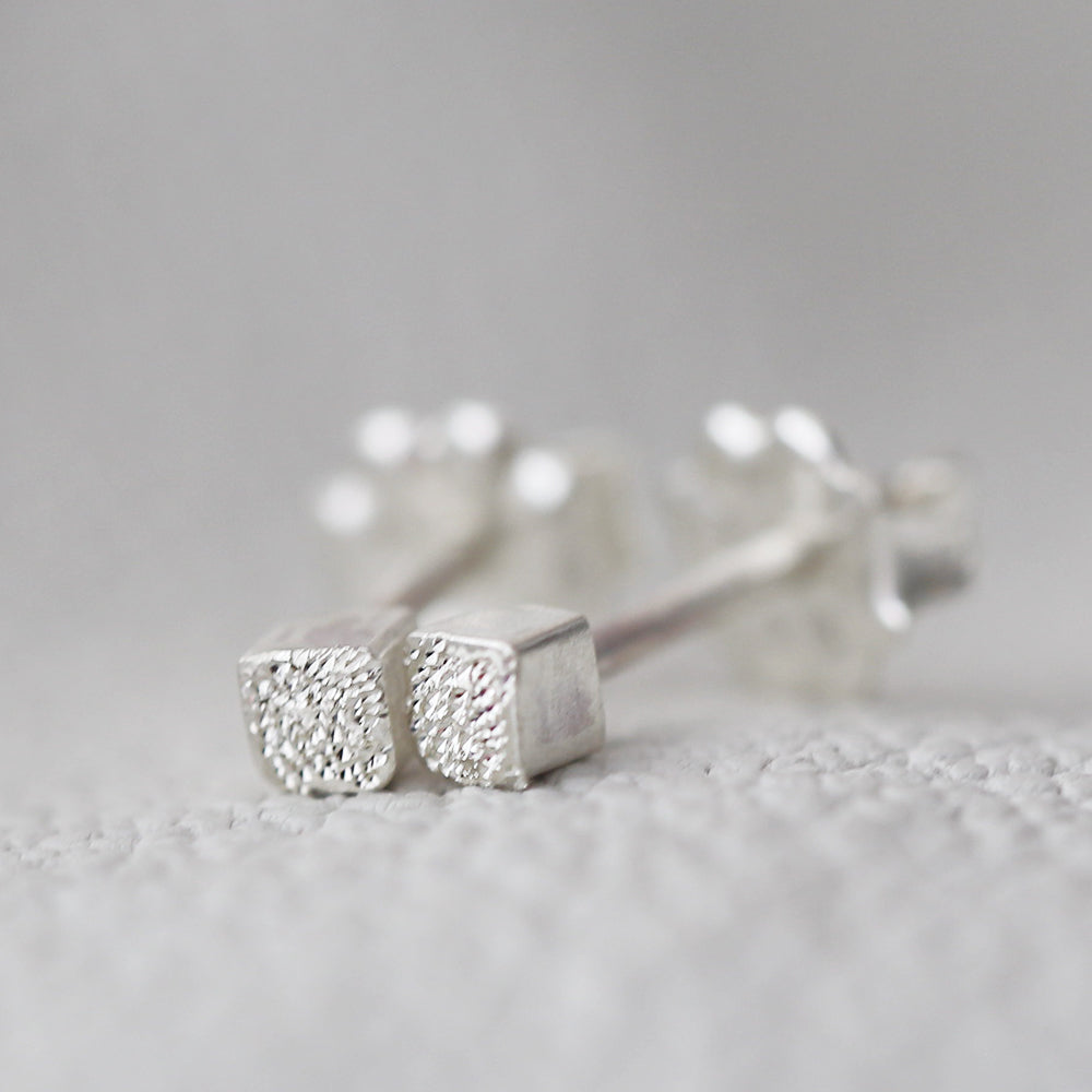 Diamond hot sale block earrings