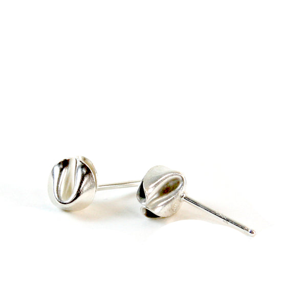silver fortune cookie studs