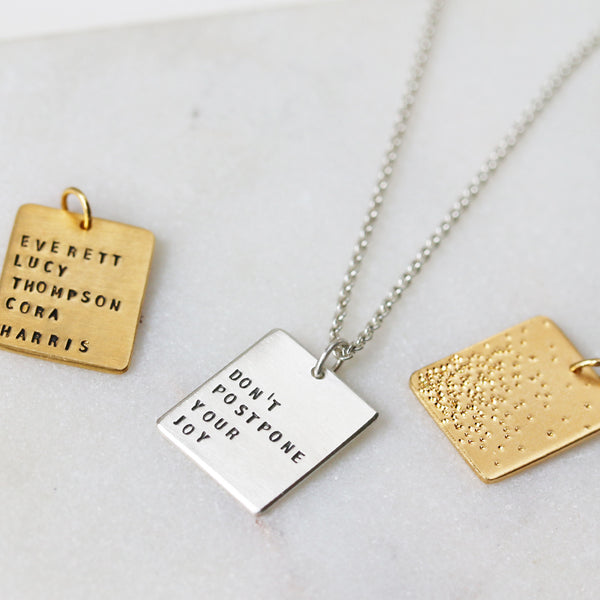 Lucy Chain Necklace with Engravable Tag