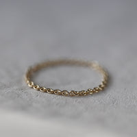 14k gold cable chain ring | Christina Kober