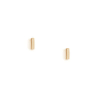 gold simple mini column earrings | Christina Kober