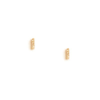 mini gold textured column earrings | Christina Kober