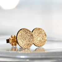 gold diamond dusted stud circle earrings | Christina Kober