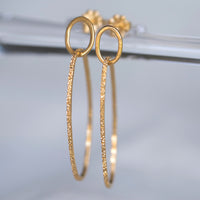 gold ellipse hoops | christina kober designs