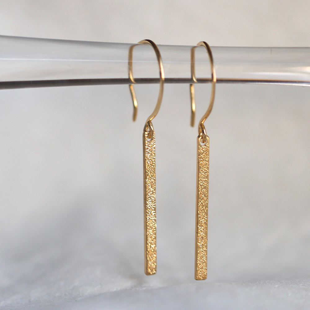 Gold bar deals earrings dangle