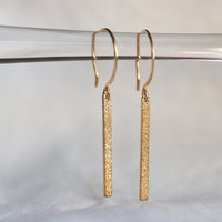 gold bar drop earrings | Christina Kober