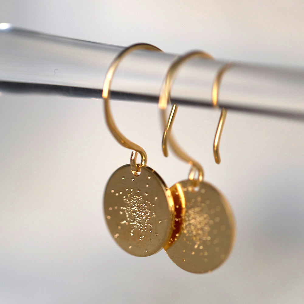 small gold coin drop earrings | Christina Kober