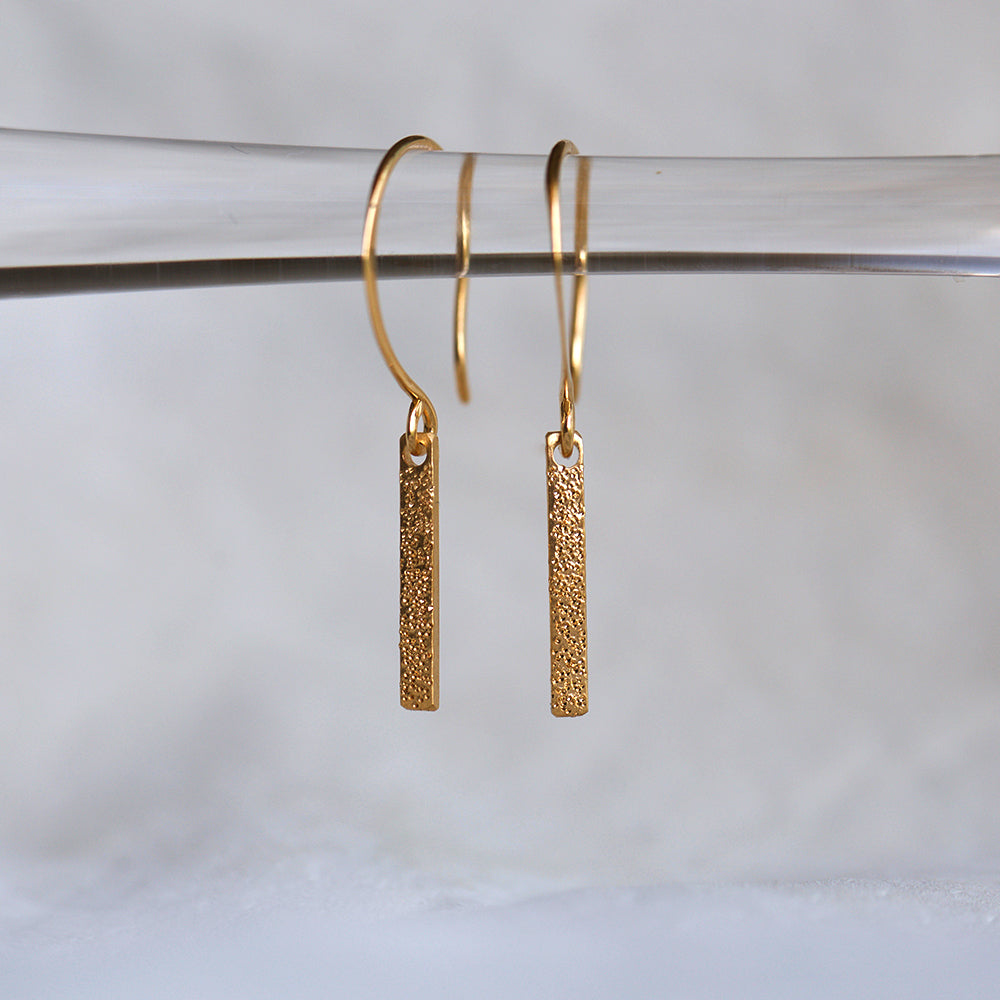 diamond dusted bar drop earrings | Christina Kober