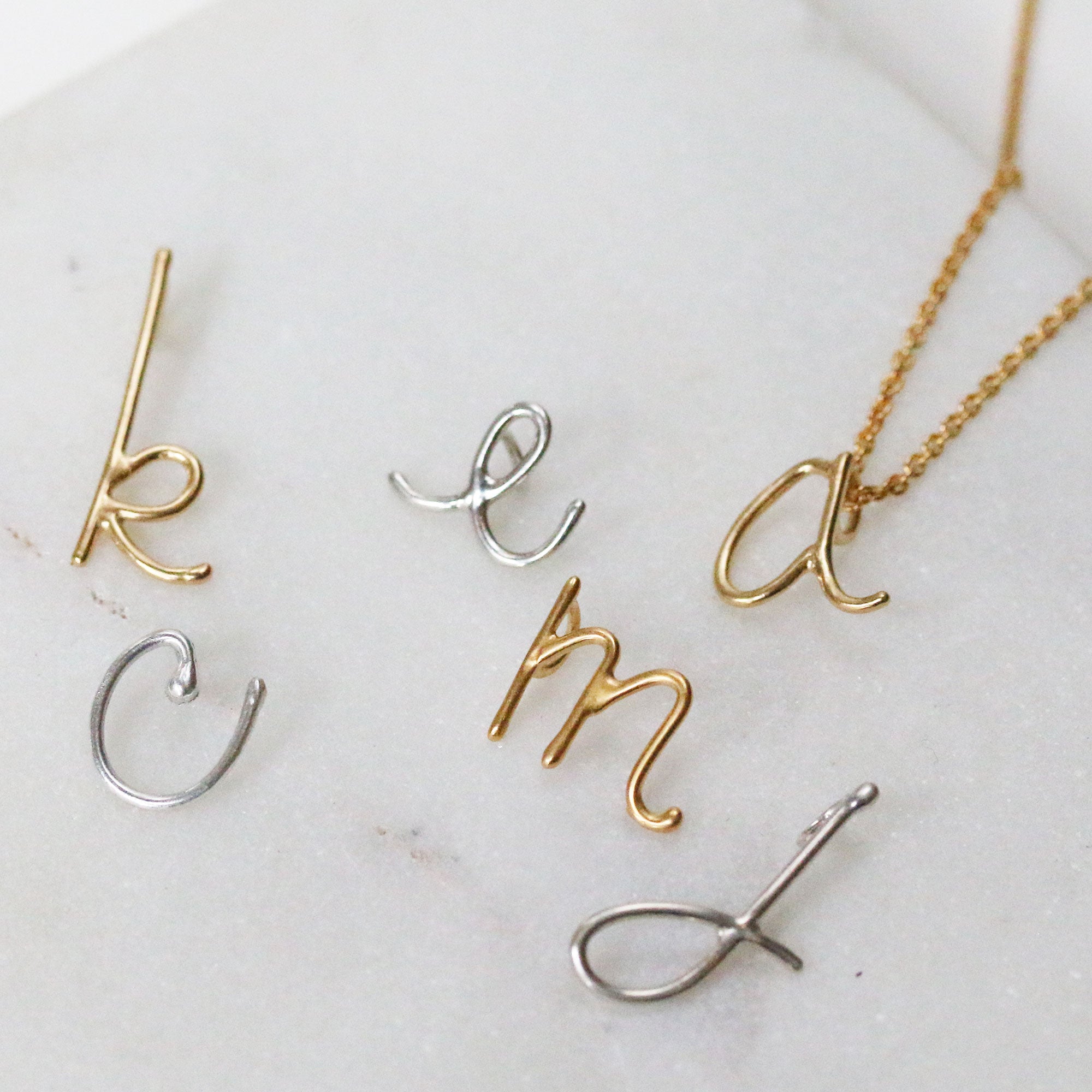 Script Letter Necklace – Cadette Jewelry