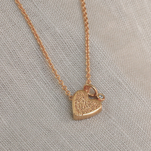 DIAMOND DUSTED HEART PENDANT | add on