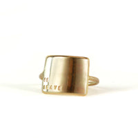 be brave gold wide ring