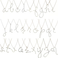 silver handwritten initials