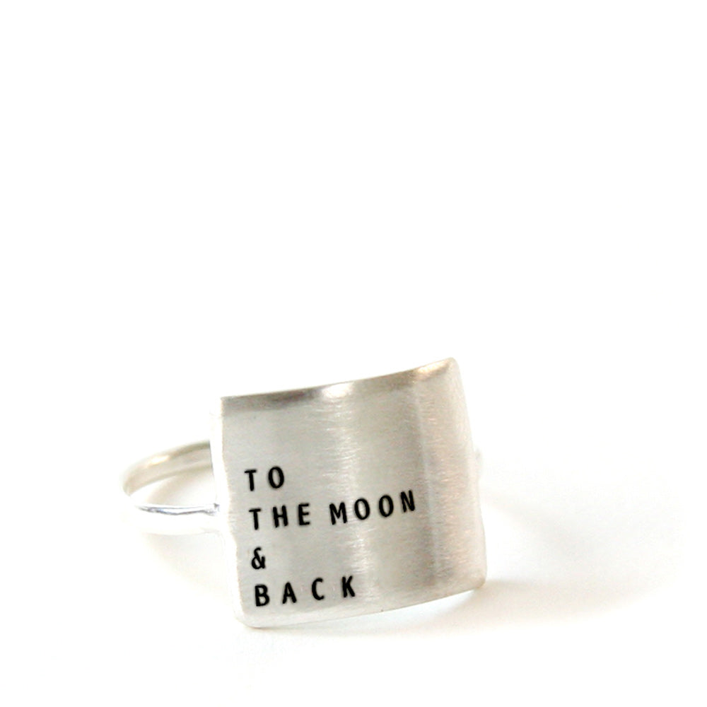 to the moon & back wide ring