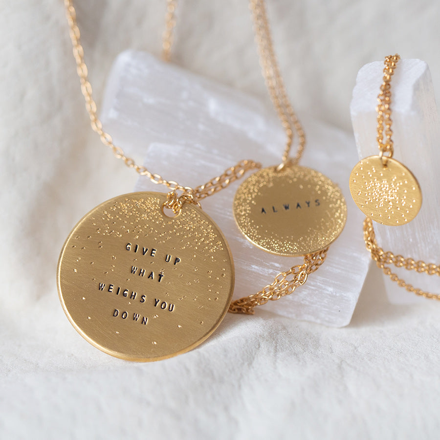 gold coin necklaces all sizes