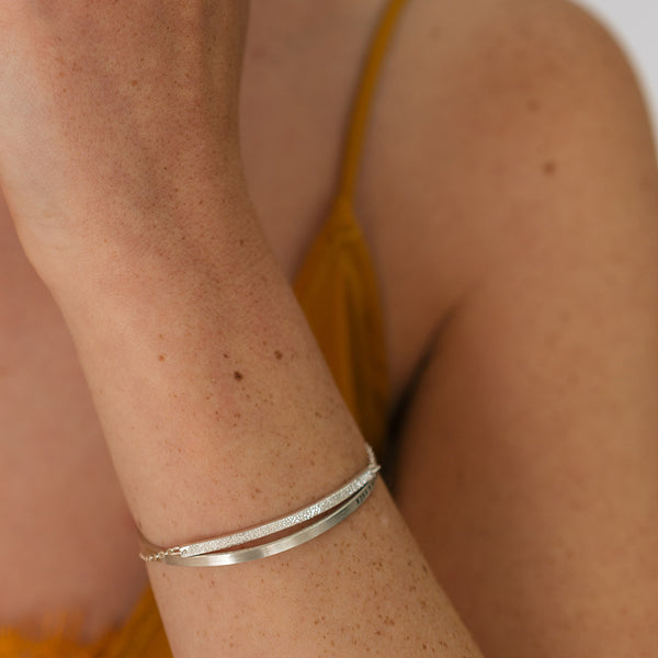 diamond dusted thin bar bracelet | Christina Kober