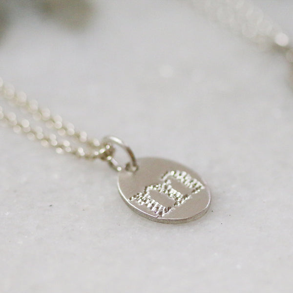 INITIAL MINI OVAL NECKLACE