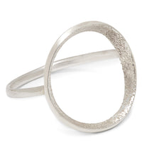 silver diamond dusted oval ring